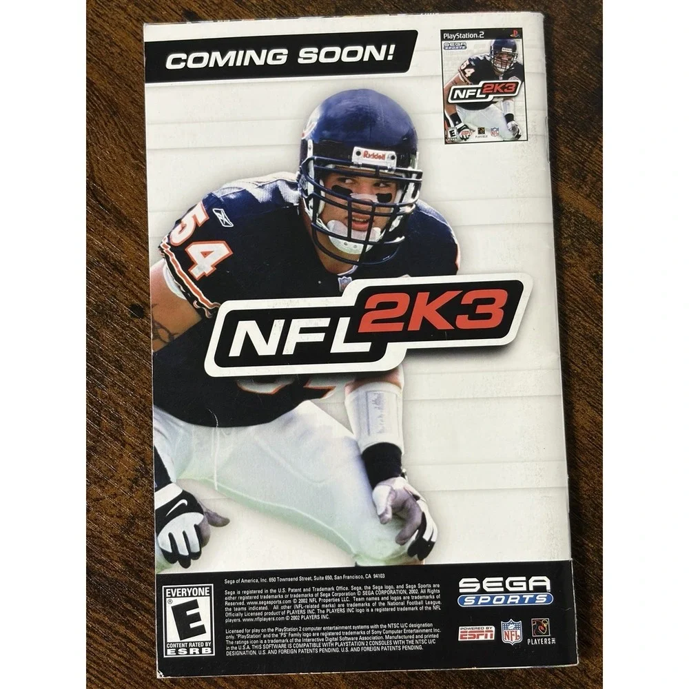 NCAA 2K3 College Football PS2 Playstation 2 Instruction Manual Only